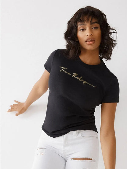 NEON SIGNATURE SLIM CREW TEE - TRUE RELIGION MEXICO