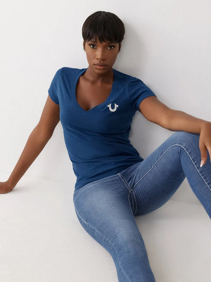 POP BUDDHA SLIM V NECK TEE - TRUE RELIGION MEXICO