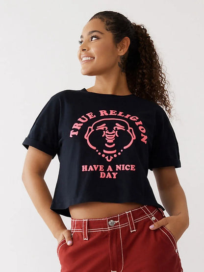 NICE DAY CUFFED ROCKER TEE - TRUE RELIGION MEXICO