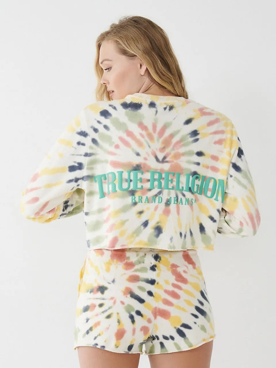 TIEDYE RELAXED CROP SWEATSHIRT - TRUE RELIGION MEXICO