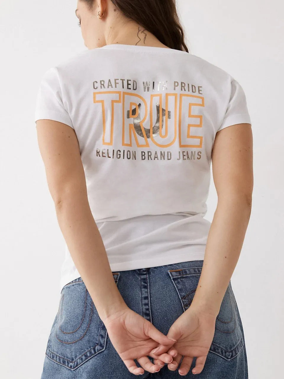 CRAFTED TRUE SLIM V NECK TEE - TRUE RELIGION MEXICO