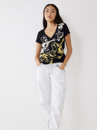 ALLOVER BUDDHA SLIM V TEE - TRUE RELIGION MEXICO