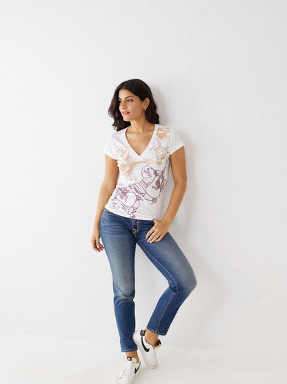 ALLOVER BUDDHA SLIM V TEE - TRUE RELIGION MEXICO
