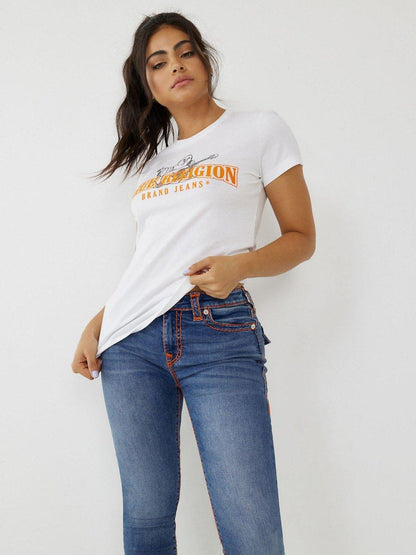 STENCIL LOGO SLIM CREW TEE - TRUE RELIGION MEXICO