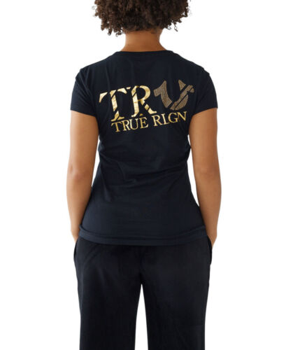 TRUE LOGO SLIM V NECK TEE