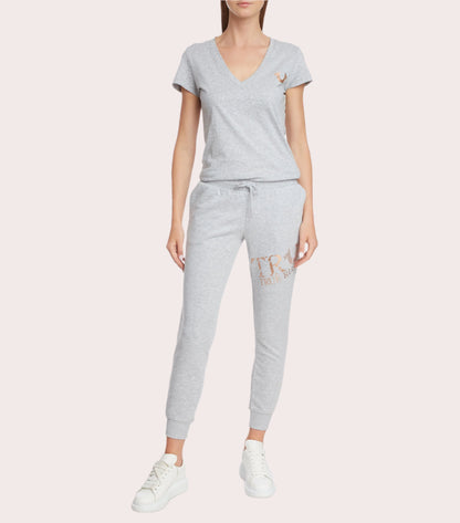 TRUE LOGO SLIM V NECK TEE