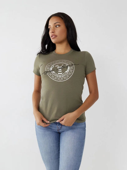 CRYSTAL BUDDHA SLIM CREW TEE - TRUE RELIGION MEXICO