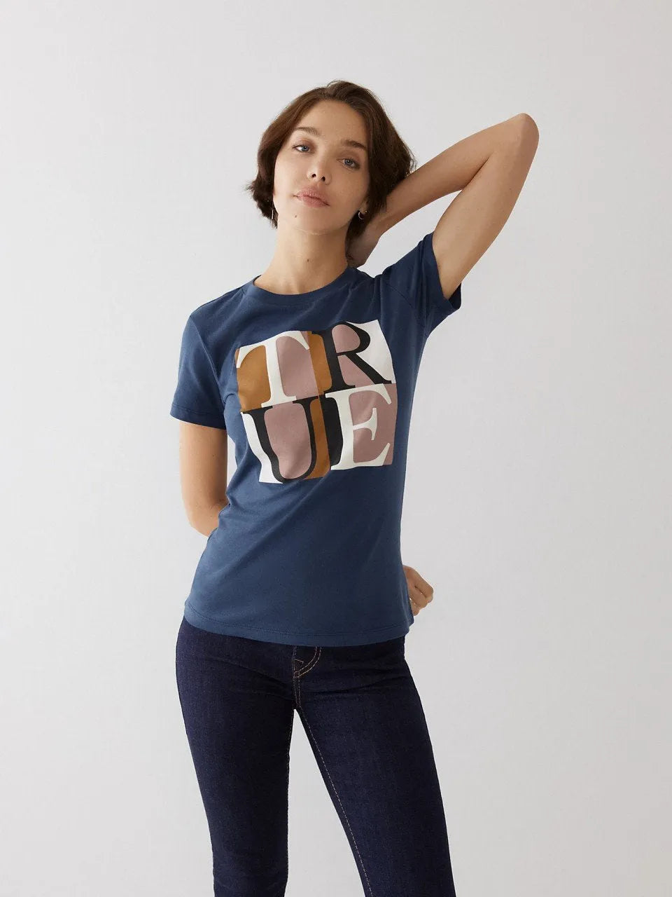 TR BLOCK LOGO SS TEE - TRUE RELIGION MEXICO