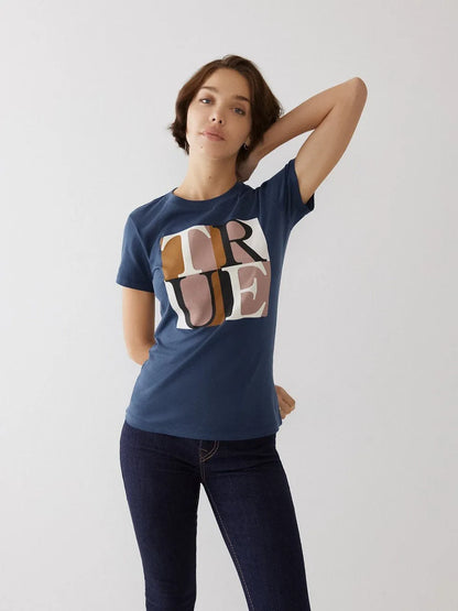 TR BLOCK LOGO SS TEE - TRUE RELIGION MEXICO