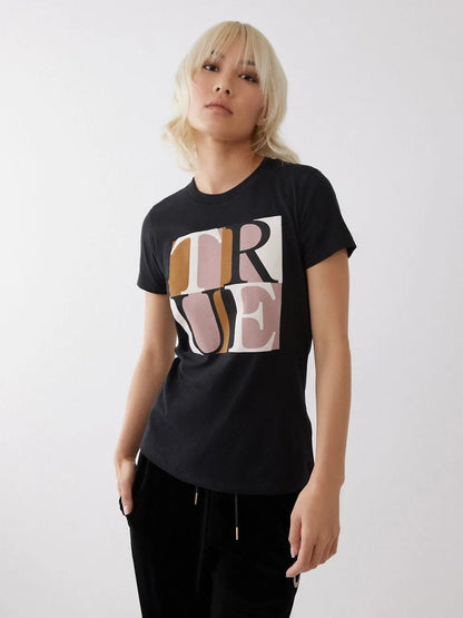 TR BLOCK LOGO SS TEE - TRUE RELIGION MEXICO