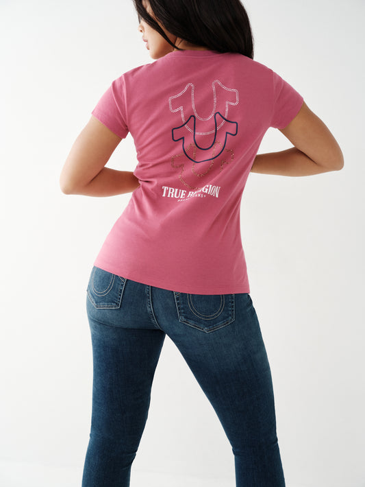 STACKED HS SLIM V NECK TEE