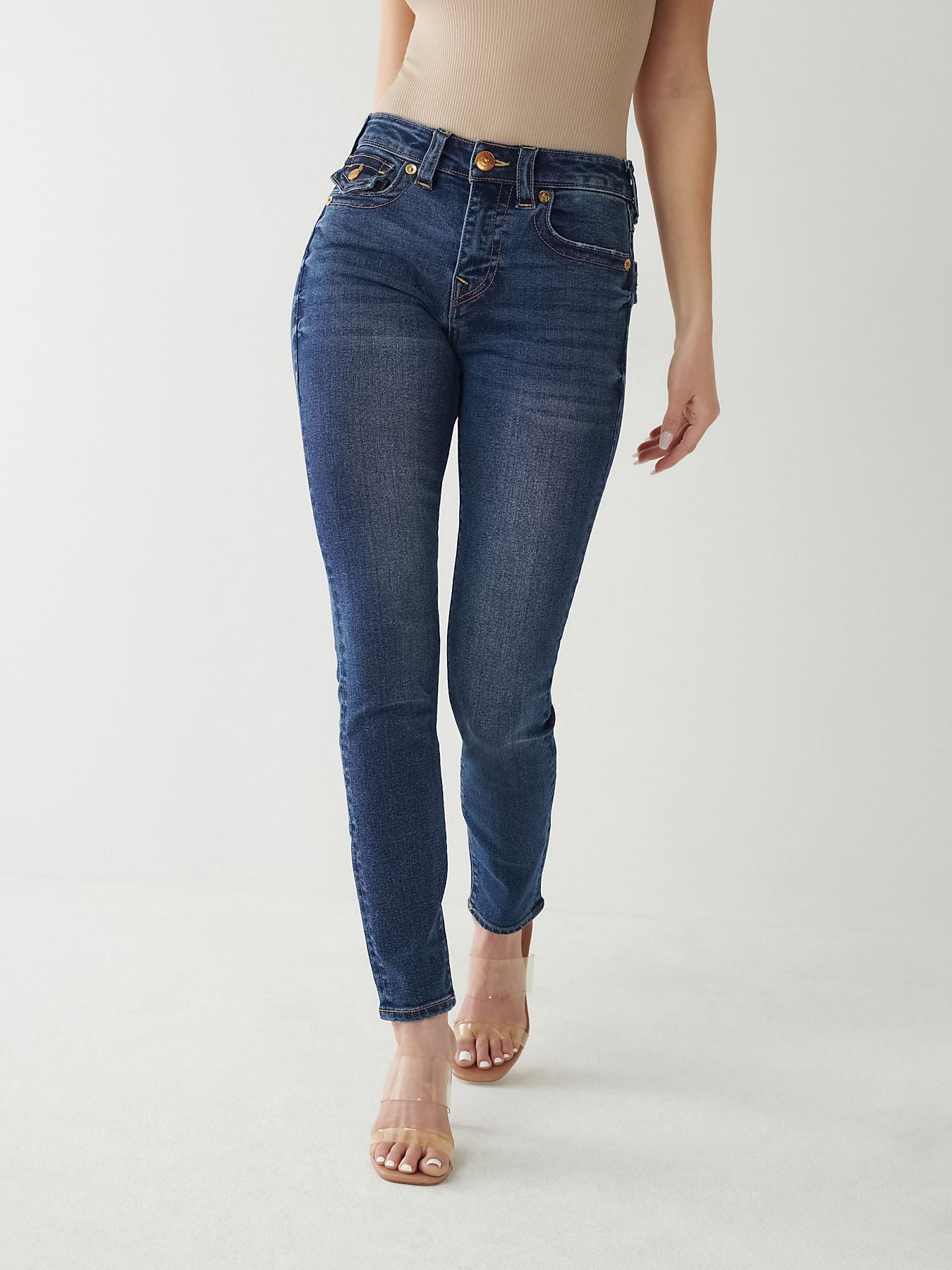 HALLE MID RISE SKINNY FLAP