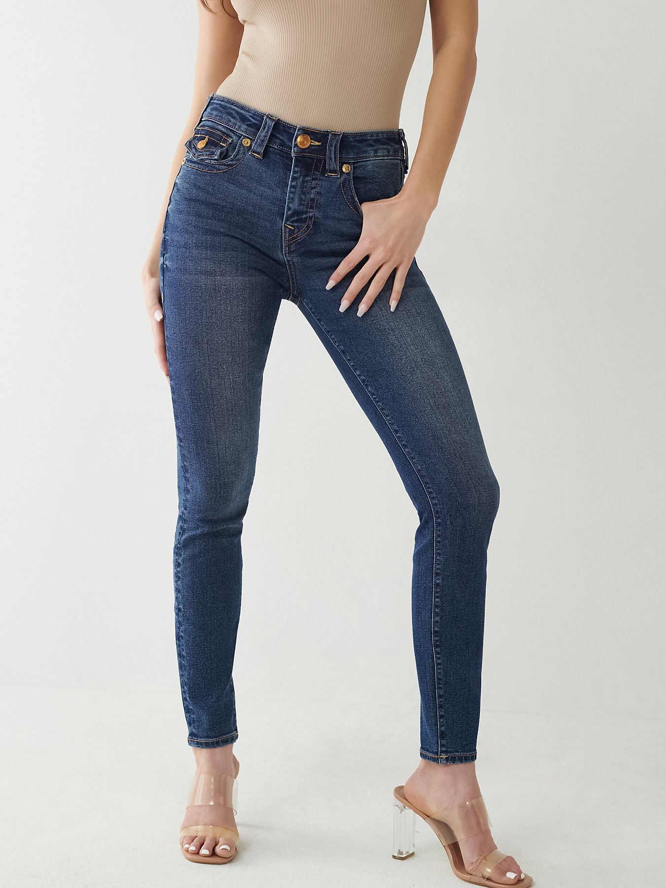 HALLE MID RISE SKINNY FLAP