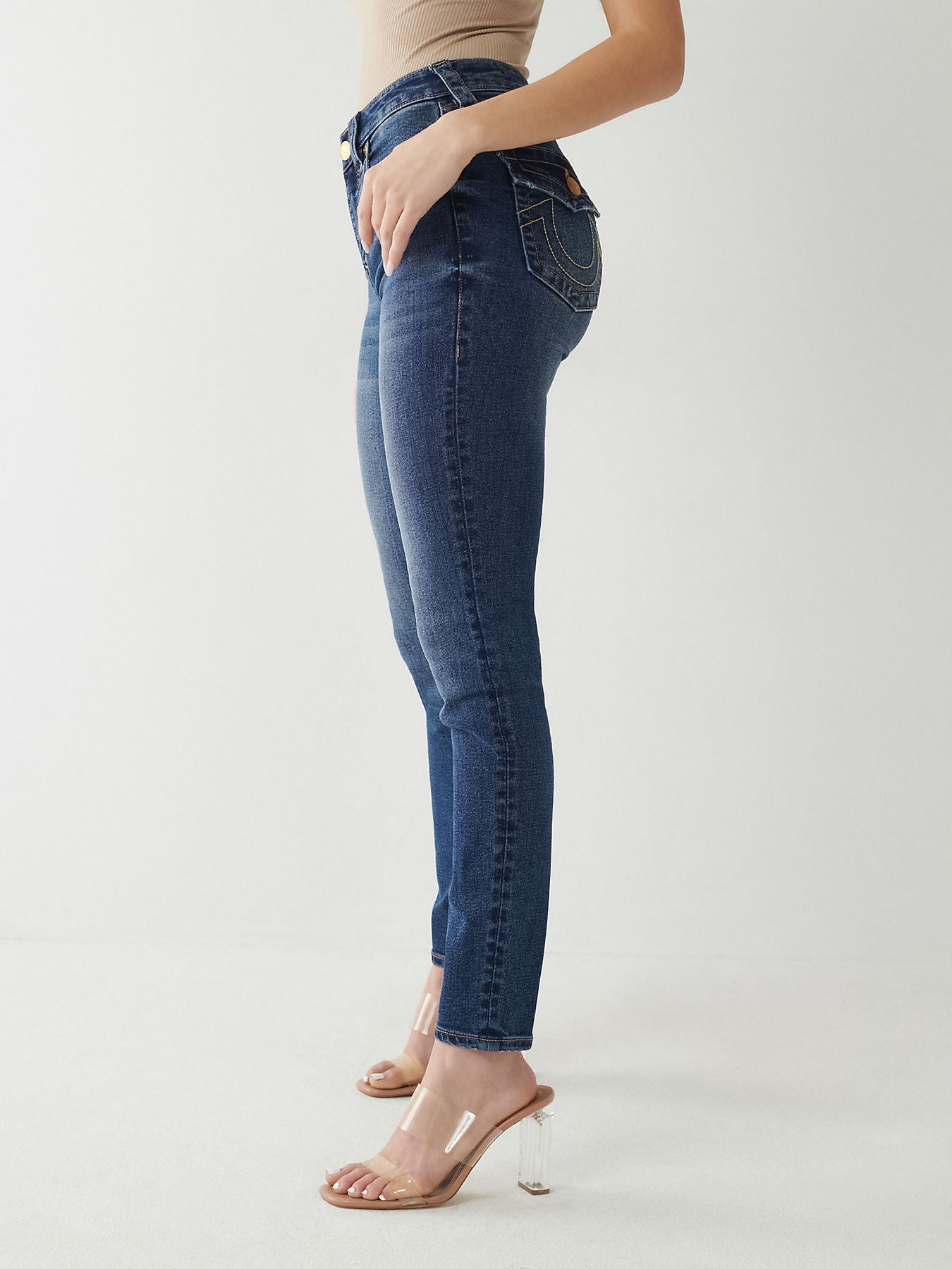 HALLE MID RISE SKINNY FLAP