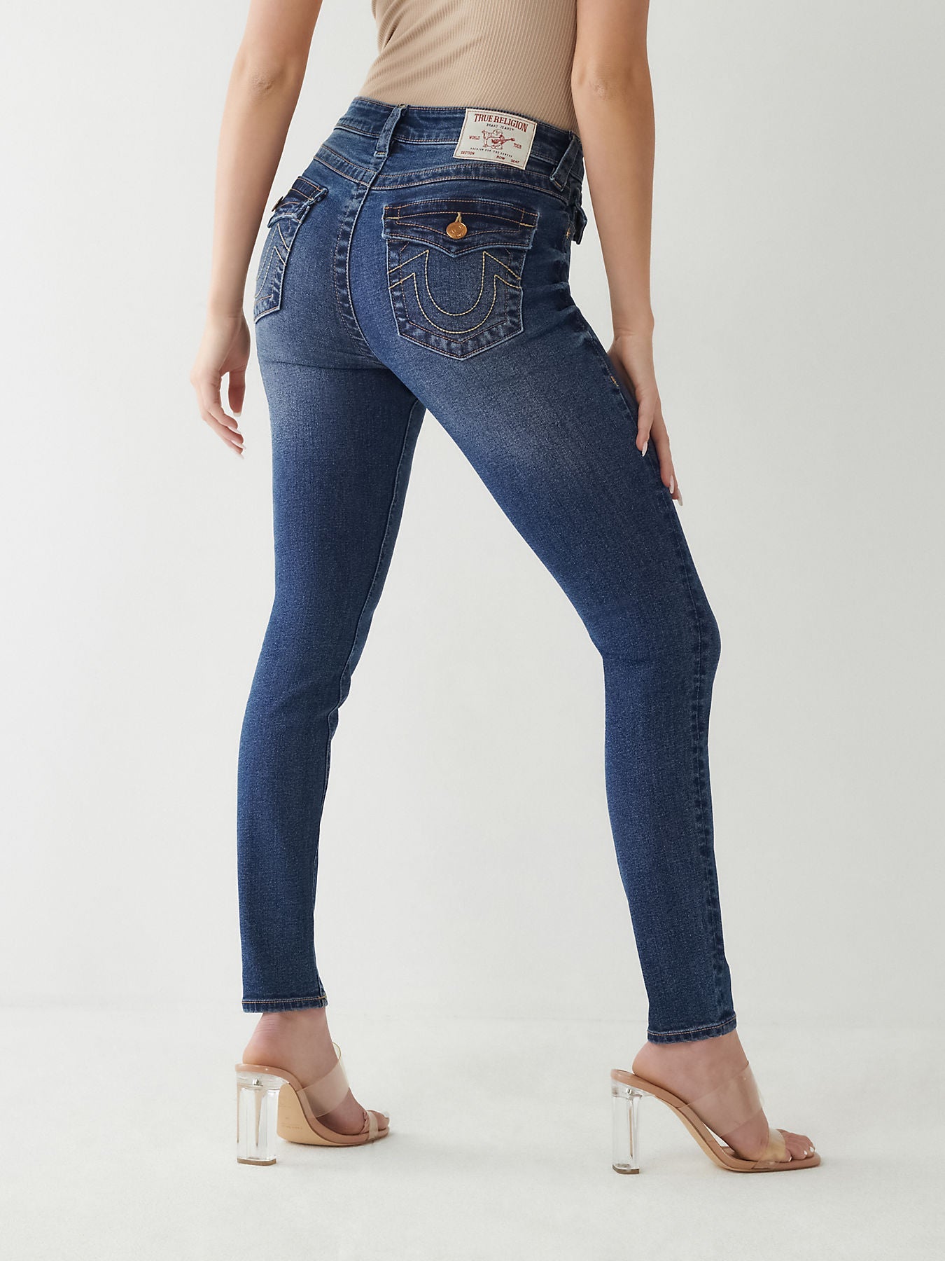 HALLE MID RISE SKINNY FLAP