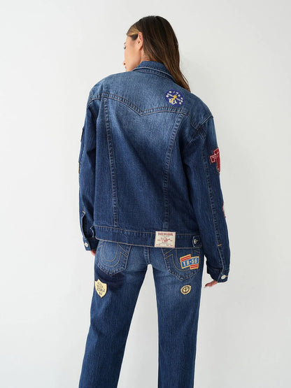 OVERSIZED JIMMY JKT W PATCHES - TRUE RELIGION MEXICO