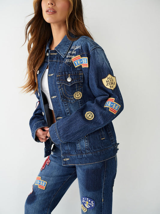 OVERSIZED JIMMY JKT W PATCHES - TRUE RELIGION MEXICO