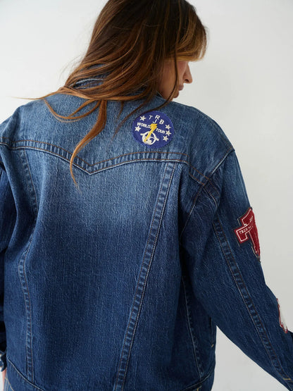 OVERSIZED JIMMY JKT W PATCHES - TRUE RELIGION MEXICO