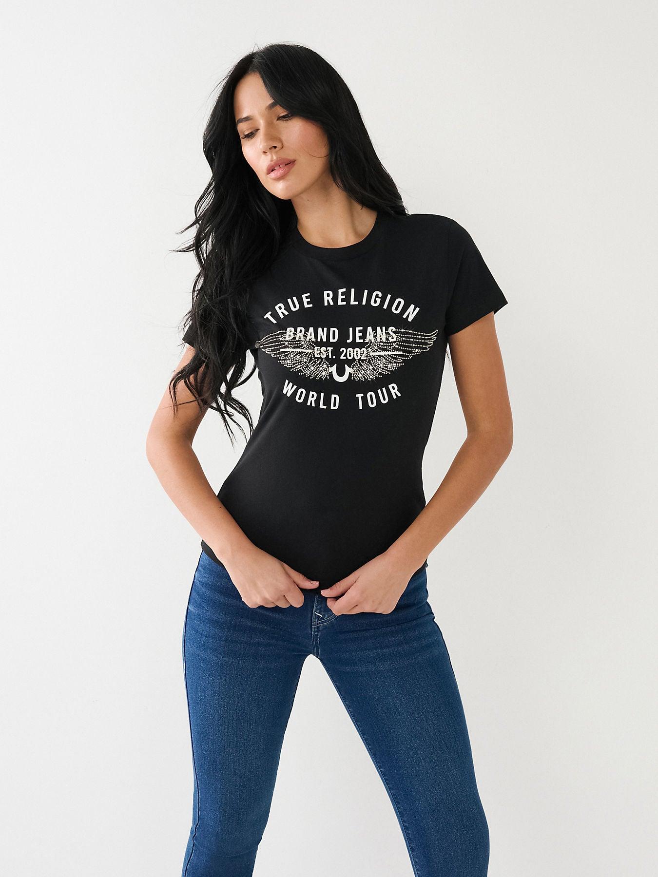 RETRO CRYSTAL SLIM CREW TEE - TRUE RELIGION MEXICO