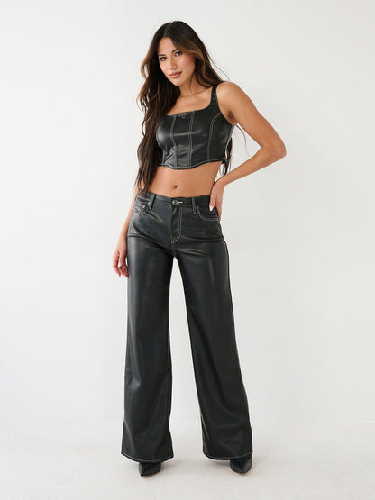 PU LEATHER LEILA HR WIDE LEG - TRUE RELIGION MEXICO
