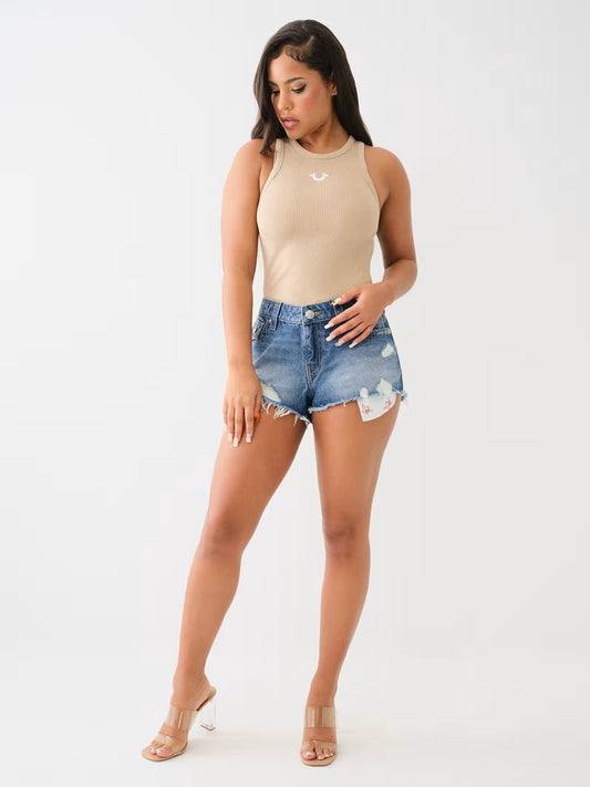 MID RISE BOOTY SHORT - TRUE RELIGION MEXICO