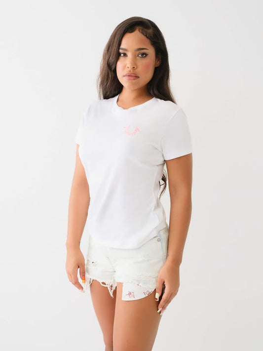 EMBROIDERED HORSESHOE CREW TEE