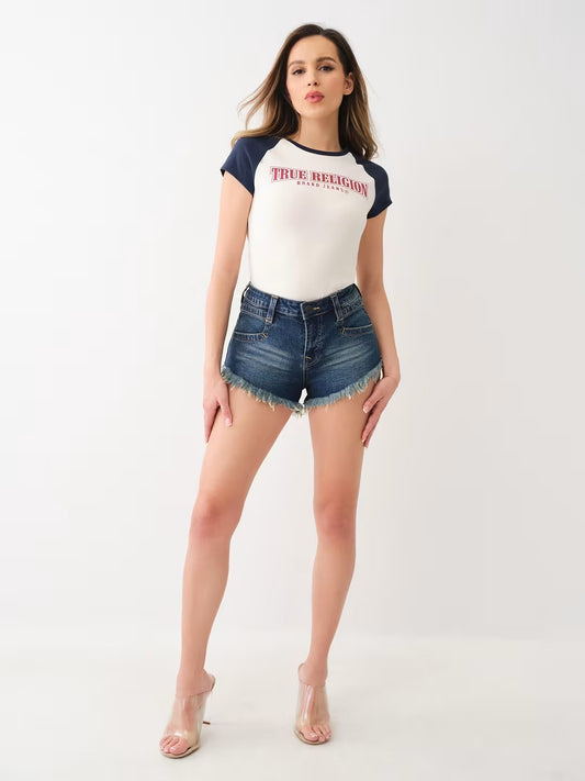 CHEEKY FRAY HEM SHORTS