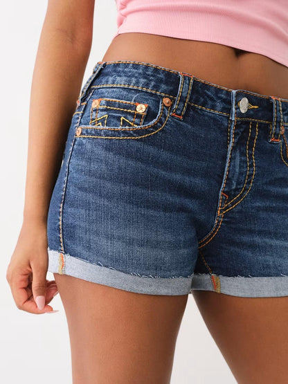 JENNIE MID RISE SHORT BIG T - TRUE RELIGION MEXICO