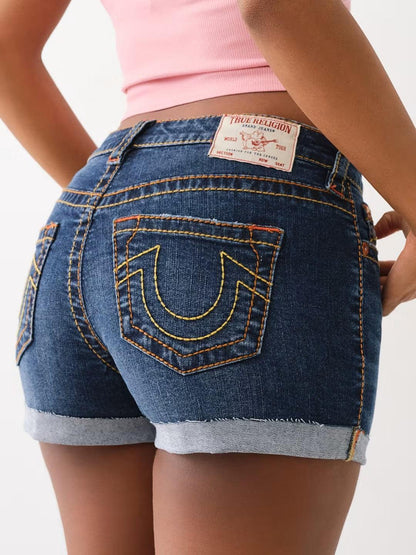 JENNIE MID RISE SHORT BIG T - TRUE RELIGION MEXICO