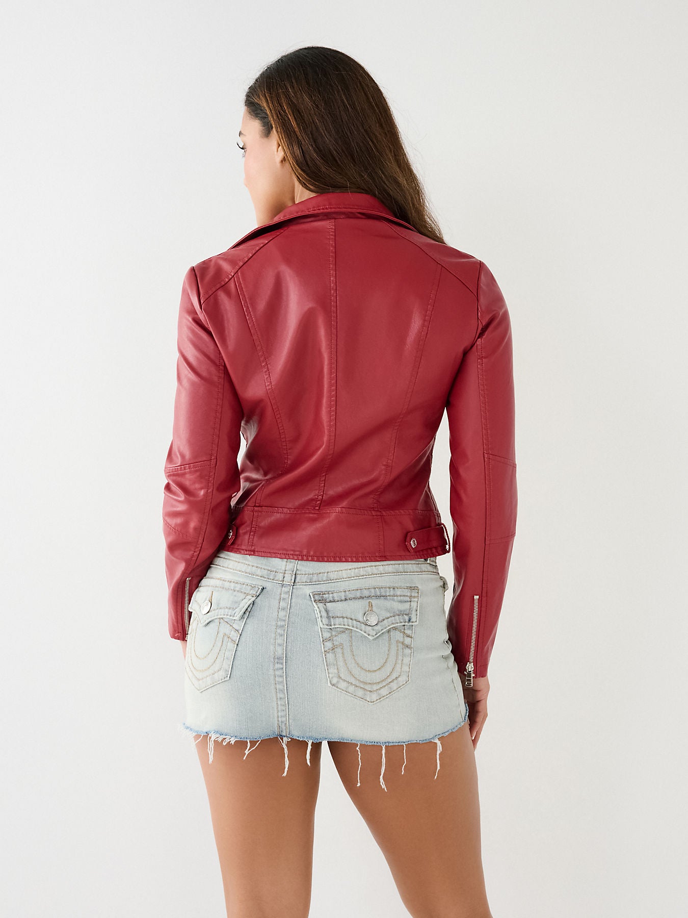 FAUX LEATHER MOTO JACKET