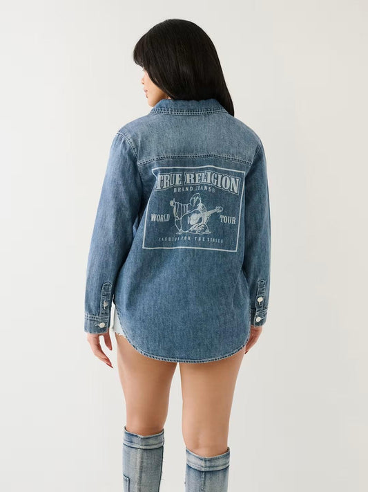SRS LOGO DENIM SHIRT - TRUE RELIGION MEXICO