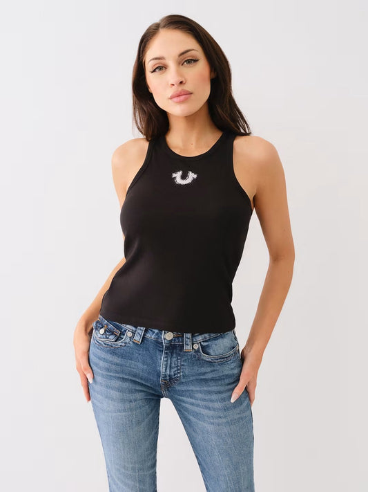 HORSESHOE GODDESS RIB TANK - TRUE RELIGION MEXICO