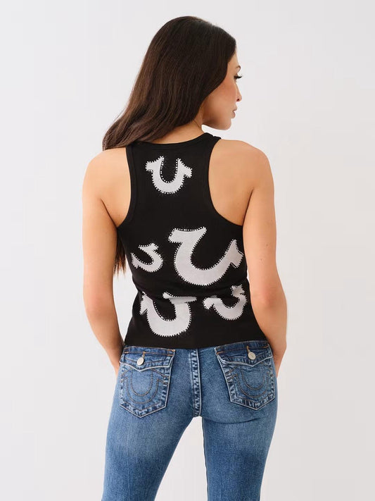 HORSESHOE GODDESS RIB TANK - TRUE RELIGION MEXICO