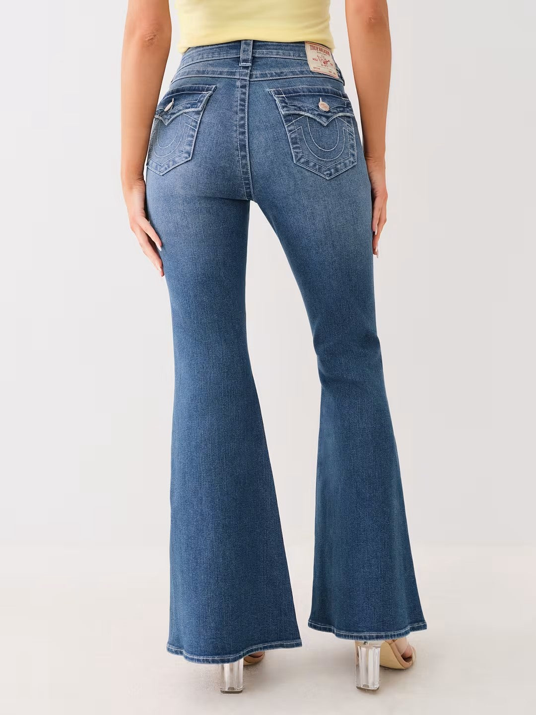 MID RISE BELL BOTTOM FLAP JEAN