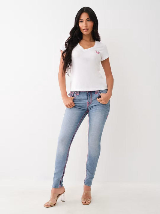 OMBRE CRYSTAL V NECK SS TEE - TRUE RELIGION MEXICO