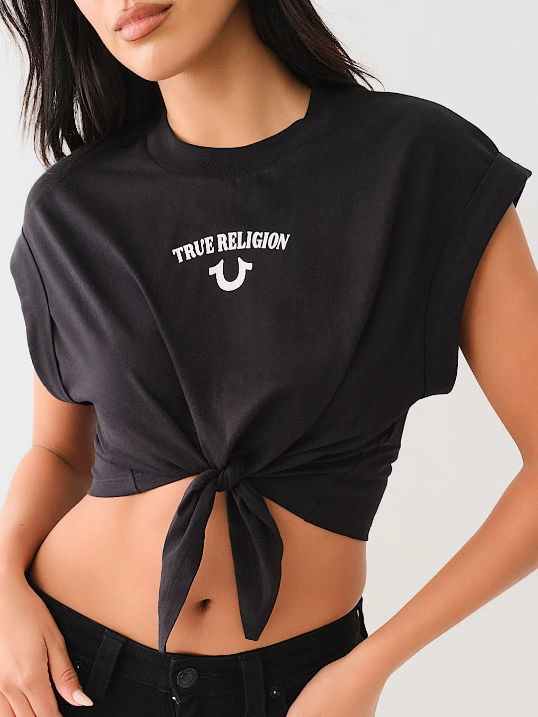 LOGO FRONT TIE CREW TEE