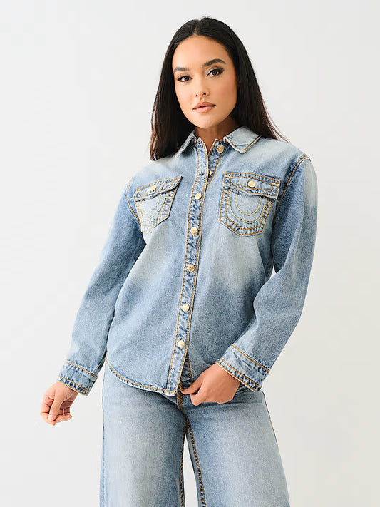 DENIM SHACKET SUPER T