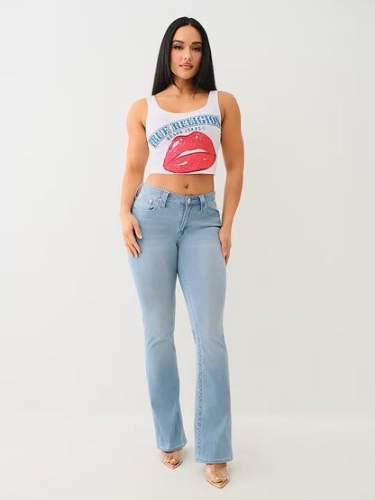 CRYSTAL LIPS RAW HEM TANK