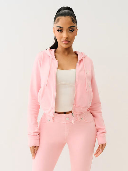 RAW EDGE BIG T SHRUNKEN HOODIE