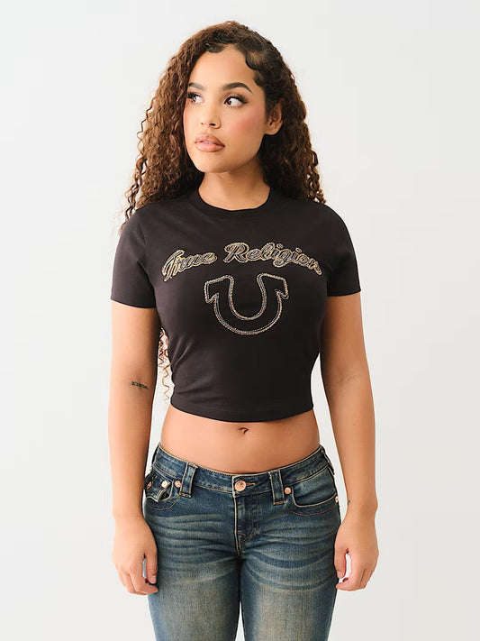 ARCHED LOGO SS  BABY TEE