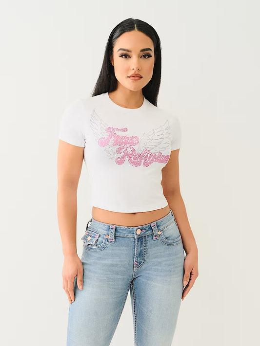 CRYSTAL WING SS BABY TEE