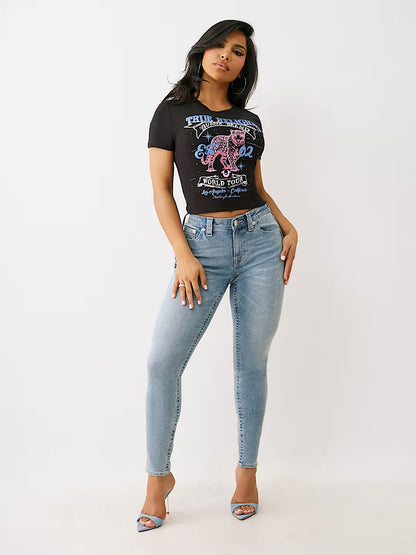 CRYSTAL LEOPARD BABY TEE