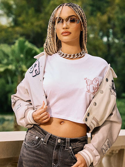 EMBROIDERED BUDDHA TEE