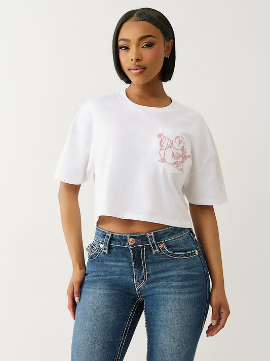 EMBROIDERED BUDDHA TEE