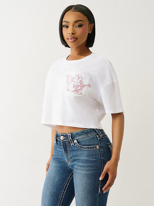 EMBROIDERED BUDDHA TEE