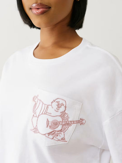 EMBROIDERED BUDDHA TEE