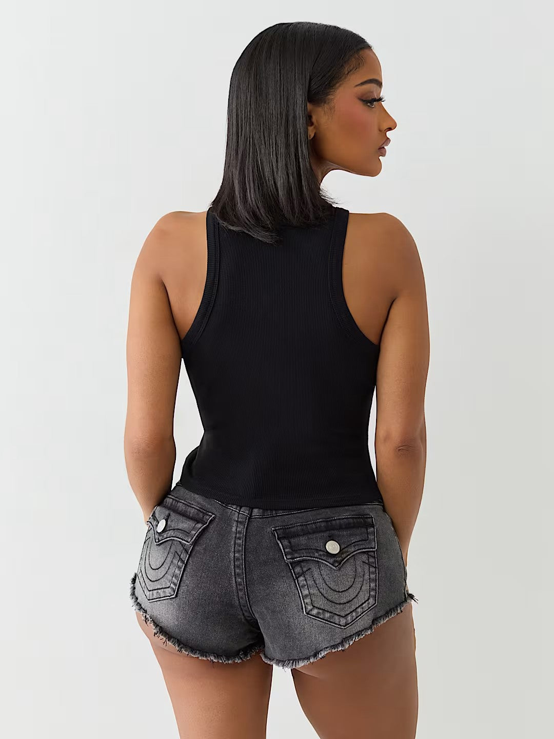 MESH HORSESHOE RACER TANK