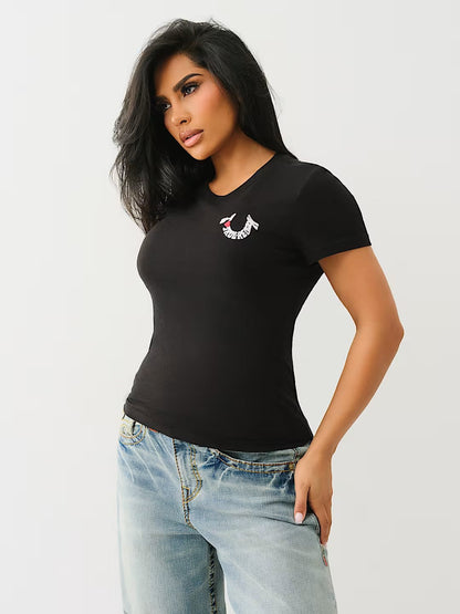EMBROIDERED TR HS SS CREW TEE