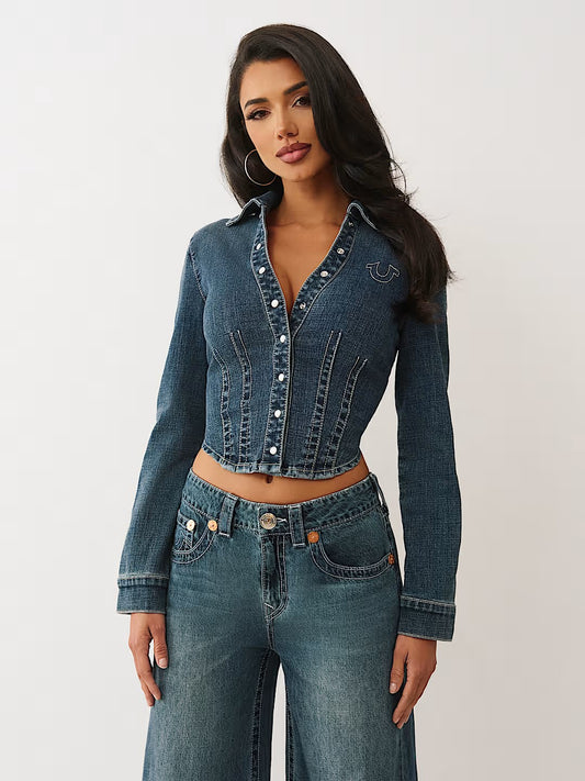 DENIM FITTED SHIRT