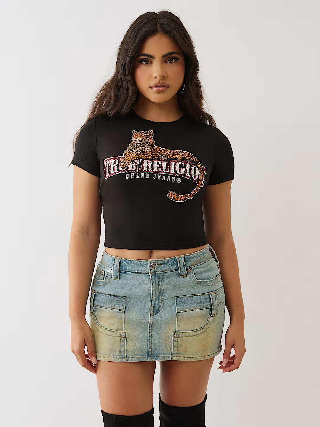CRYSTAL LEOPARD BABY TEE